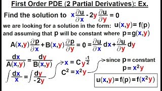 Math Partial Differential Eqn  Ch1 Introduction 21 of 42 1st Order PDE 2 Partial Deriv Ex [upl. by Carrissa]