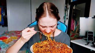 VOLCANO FIRE NOODLE CHALLENGE  NO WATER [upl. by Etheline]