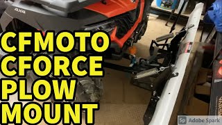 Installing Snow Plow Kolpin Switchblade on CFMOTO CForce ATV [upl. by Aihsenet]