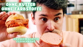 Leberkäse und Fleischkäse Zuhause selber machen  Ohne Kutter oder Farbstoffe [upl. by Afatsuom]