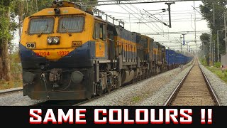 SAME COLOURED WDG 4 and WDG 4D  Indian Railways [upl. by Belita]