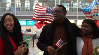 Apostle Arome and Rev Dinna Osayi arrives USA [upl. by Aerdnak]