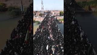 Kerbela Erbain Aşk yolcuğu İmam Hüseyine İnsan Seli 🌹 arbeenwalk erbain karbala kerbela [upl. by Aihsi]