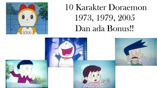 10 Perubahan Karakter Doraemon Dari 197319792005 Reupload [upl. by Idell]