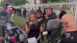 Periodistas de WAPA canal 4 PR piquetean frente al canal [upl. by Ebony]