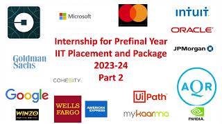 IIT Internship Offer 2023 uber Microsoft Google Mykarma Oracle JPMorgan Nvidia WellsFargo [upl. by Lonne]