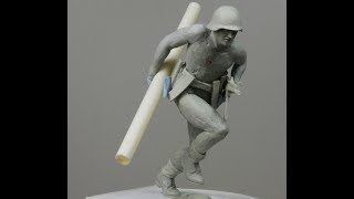 Sculpting 116 German SS soldier part 1 [upl. by Guthry]