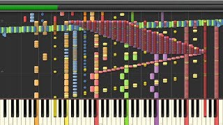 Synthesia Vocaloid  Heat Haze Days 140000 Notes  Kagerou Project  Black MIDI [upl. by Yadsendew268]