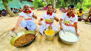 Jamaibabu Special Chicken Gravy and Jamaibabu Special Daal recipe cooking for village people [upl. by Brunhild169]