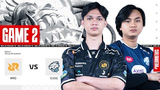 RRQ HOSHI vs EVOS GLORY  Regular Season Week 1 Day 2  Game 2  MPLIDS14 [upl. by Kermit790]