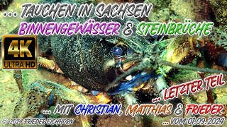 Tauchen in Sachsen 🦞 Binnengewässer amp Steinbrüche 🐠 01 September 2024 letzter Teil [upl. by Alene]