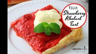 Vegan Strawberry Rhubarb Tart [upl. by Yk]