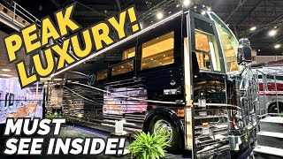 PEAK LUXURY multi million dollar Class A motorhome 2024 Prevost Marathon Coach [upl. by Esertal]