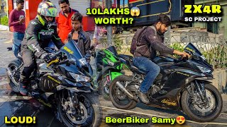 10 Lakh ki 400cc😨 ZX4R with Full System SC Project ftBeerBikerSamy 250kmph ja skti hai ye😱 MxK [upl. by Woodford]