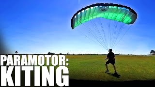 Flying a Huge Kite  Paramotor Training [upl. by Anitrak]