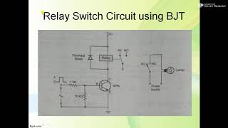 Lecture on Relay Switch Circuit using BJT by ProfDBMadihalli [upl. by Kered]