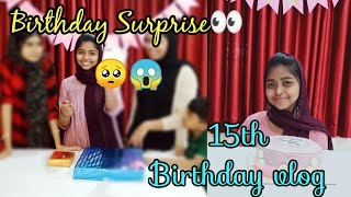 My 15th Birthday Vlog  Birthday Surprise  Unboxing Gifts  Birthday Celebration  Thanus creation [upl. by Atibat150]