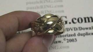 Puzzle Ring Solution for 8 Band LARGE Puzzle Rings 8B142 [upl. by Inahs637]