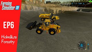 FS22 Holmåkra Forestry🌲 Timelapse  a bit of forest and a bit of quarry with new volvo vehicles EP6 [upl. by Ado698]