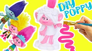 Trolls Band Together Movie DIY Paint and Design Poppy Doll with Branch and Viva [upl. by Lynsey]