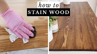 How to Stain Wood  Easy Tips for Staining Wood amp Getting a Beautiful Finish [upl. by Boleslaw784]