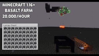 How To Build A Simple Automatic Basalt Farm Minecraft 116 [upl. by Bondon]