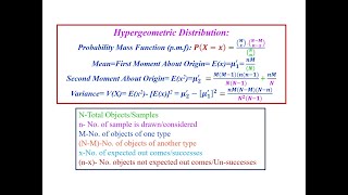 Hypergeometric Distribution  Discrete Random Variable [upl. by Doralynne]