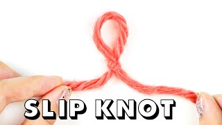 How to Tie a SLIP KNOT for Total Beginners [upl. by Nymzaj223]