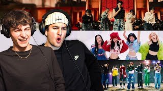 NON KPOP FANS FIRST TIME REACTION  Blackpink Stray Kids Seventeen [upl. by Bran]