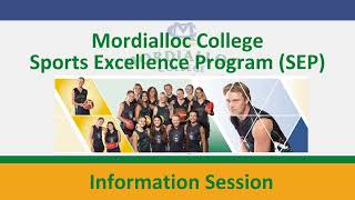 2024 Mordialloc College Sports Excellence Program Presentation [upl. by Annav]