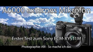 Sony Alpha 6000  Externes Mikrofon  Sony ECMXYST1M  Alternative Tonaufnahme A6000 [upl. by Allyson]