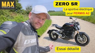 ZERO SR  une sportive électrique pour PERMIS A2 Essai détaillé [upl. by Rawlinson]