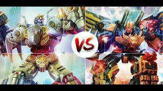 Transformers TCG Volcanicus VS Predaking [upl. by Gifferd]