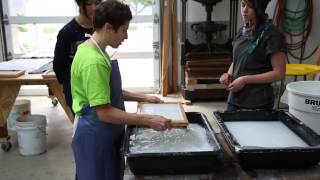 Making watermarks in hand papermaking [upl. by Lapo450]