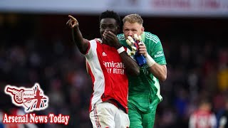 Arsenal FC News Now Arsenal boss Mikel Arteta given Aaron Ramsdale scare as Bukayo Saka incide [upl. by Amara]