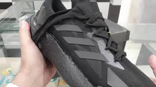 Adidas X90004L Jet black Runner  Unboxing  Jangomall [upl. by Tallia560]