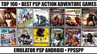 Top 100 Best Action Adventure Games For PSP  Best PSP Games  Emulator PSP Android [upl. by Shurlocke]