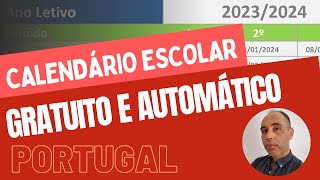 Descubra como utilizar o calendário escolar 20232024  Escolas de Portugal  Gratuito  Automático [upl. by Ammeg364]