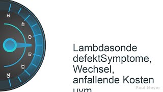 Lambdasonde defekt  Kosten » Symptome » Reparatur [upl. by Haye]