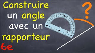 Construire un angle avec un rapporteur  6e [upl. by Ahsinahs]