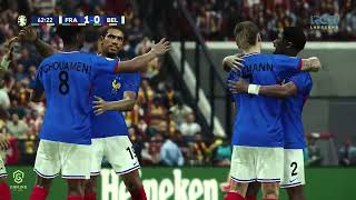 Francia vs Bélgica Goles  EUROCOPA 2024  eFootball PES 2021 [upl. by Angelique]