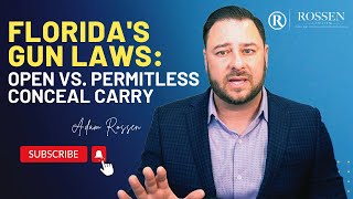 Floridas Gun Laws Open carry vs Permitless Conceal Carry [upl. by Ahsilet]