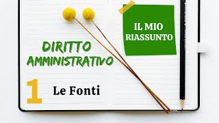 Diritto Amministrativo  Capitolo 1 le fonti [upl. by Henig]