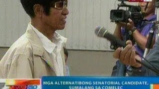 NTG Mga alternatibong senatorial candidate sumalang sa Comelec [upl. by Ellerd]