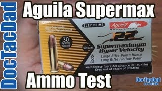 Ammo Test Aguila Supermaximum 30gr 22LR Hollow Point  Clear Ballistics Gel [upl. by Naujat]