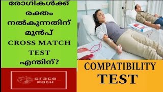 Crossmatch Test  Compatibility Test in Blood Transfusion Malayalam [upl. by Esimehc407]