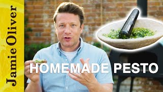 How to Make Homemade Pesto  Jamie Oliver [upl. by Durman]