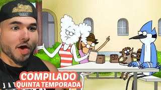 MARATONA APENAS UM SHOW QUINTA TEMPORADA  Melhores Momentos de Mordecai e Rigby [upl. by Anglim]