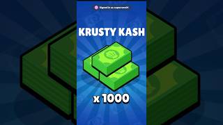 1000 KRUSTY KASH FOR FREE  Brawl Stars shorts SpongeBob BrawlStars [upl. by Hashum722]