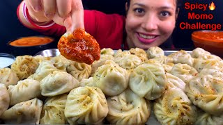 Eating Spicy🔥 Momo Challenge  80 Momo Eating Mukbang  Indian Street Food Eating Show  Food Show [upl. by Chelsae323]